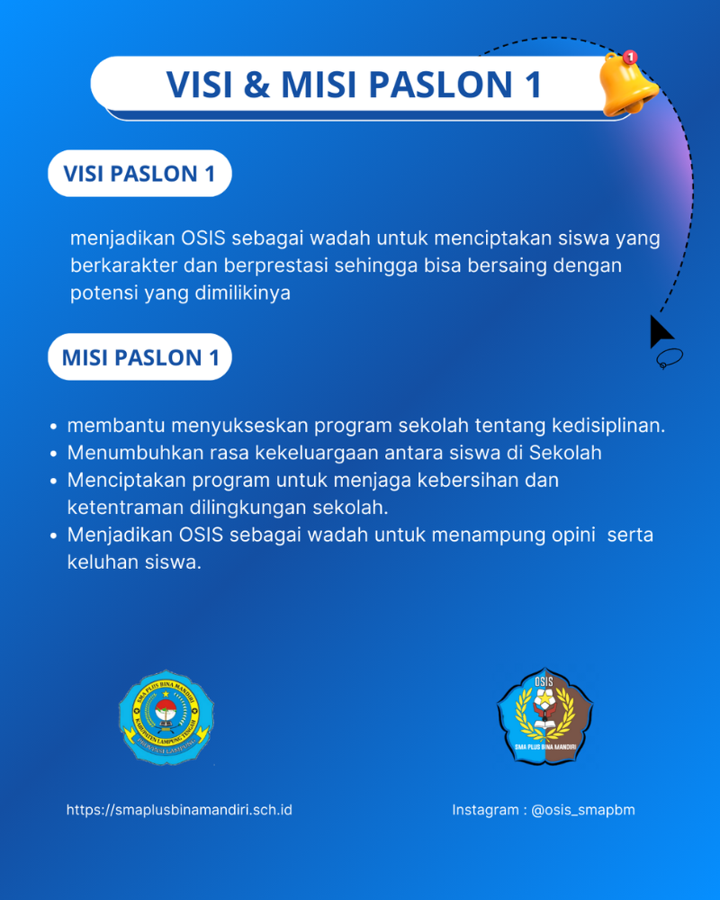 VIsi Misi Calon OSIS paslon 1 Masa Bakti 2024-2025 