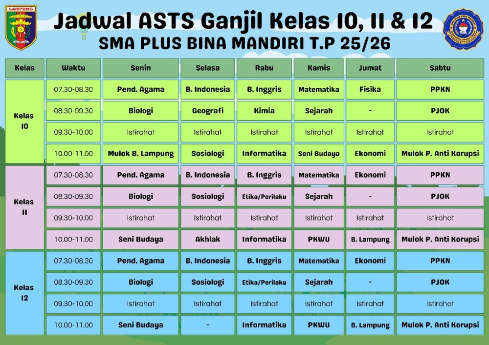 Jadwal ASTS Ganjil TP. 2025|3036