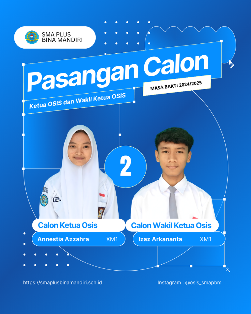 Pemilihan OSIS Paslon 2 Masa Bakti 2024-2025