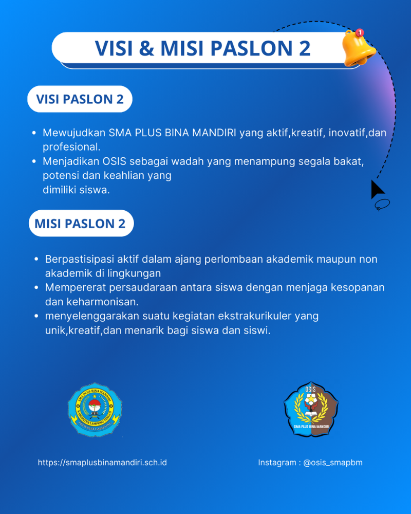 VIsi Misi Calon OSIS Paslon 2 Masa Bakti 2024-2025 